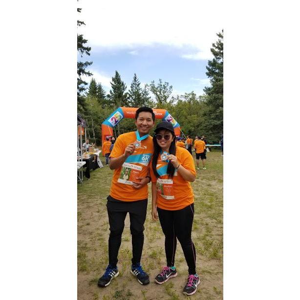Their first marathon together was for 6K world vision walk for water.