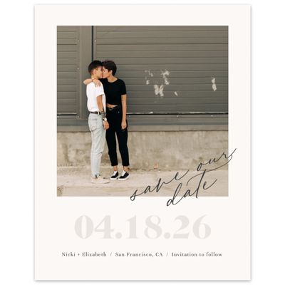 Beige Wedding Digital Save the Date - Temecula Photo