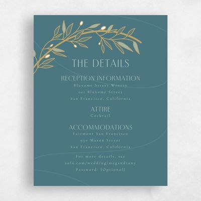 Grayed Teal, Grey Wedding Enclosure - Stefana