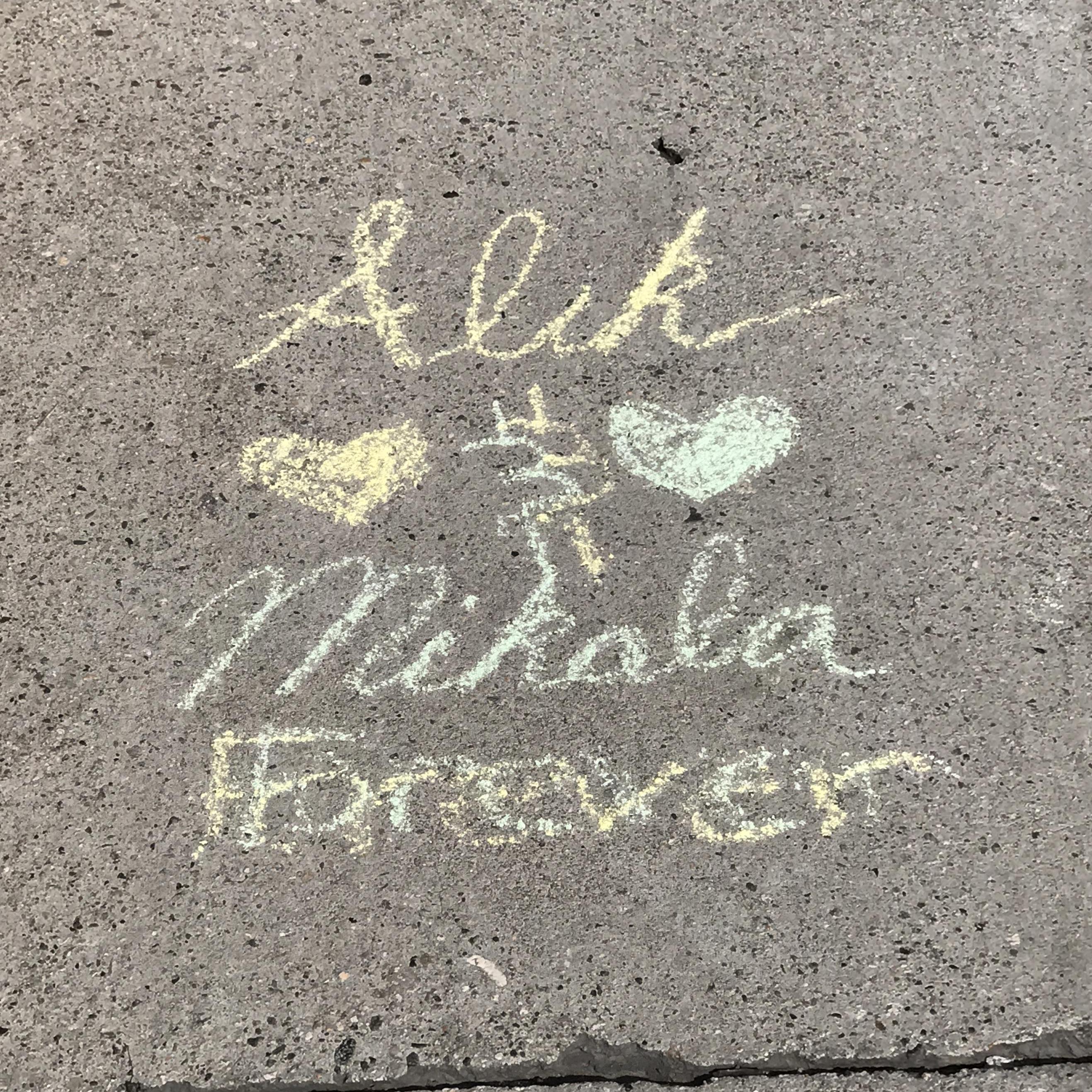 We confessed our love via chalk at the LA Vegan Festival.