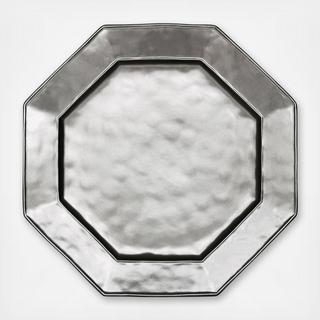 Pewter Stoneware Octagonal Charger Plate