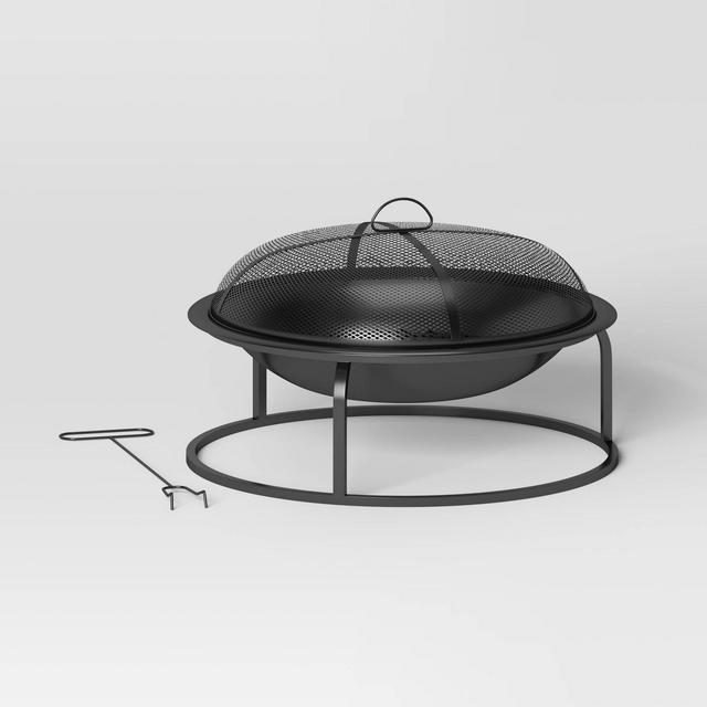 23" Wood Burning Fire Pit with Spark Screen - Room Essentials™