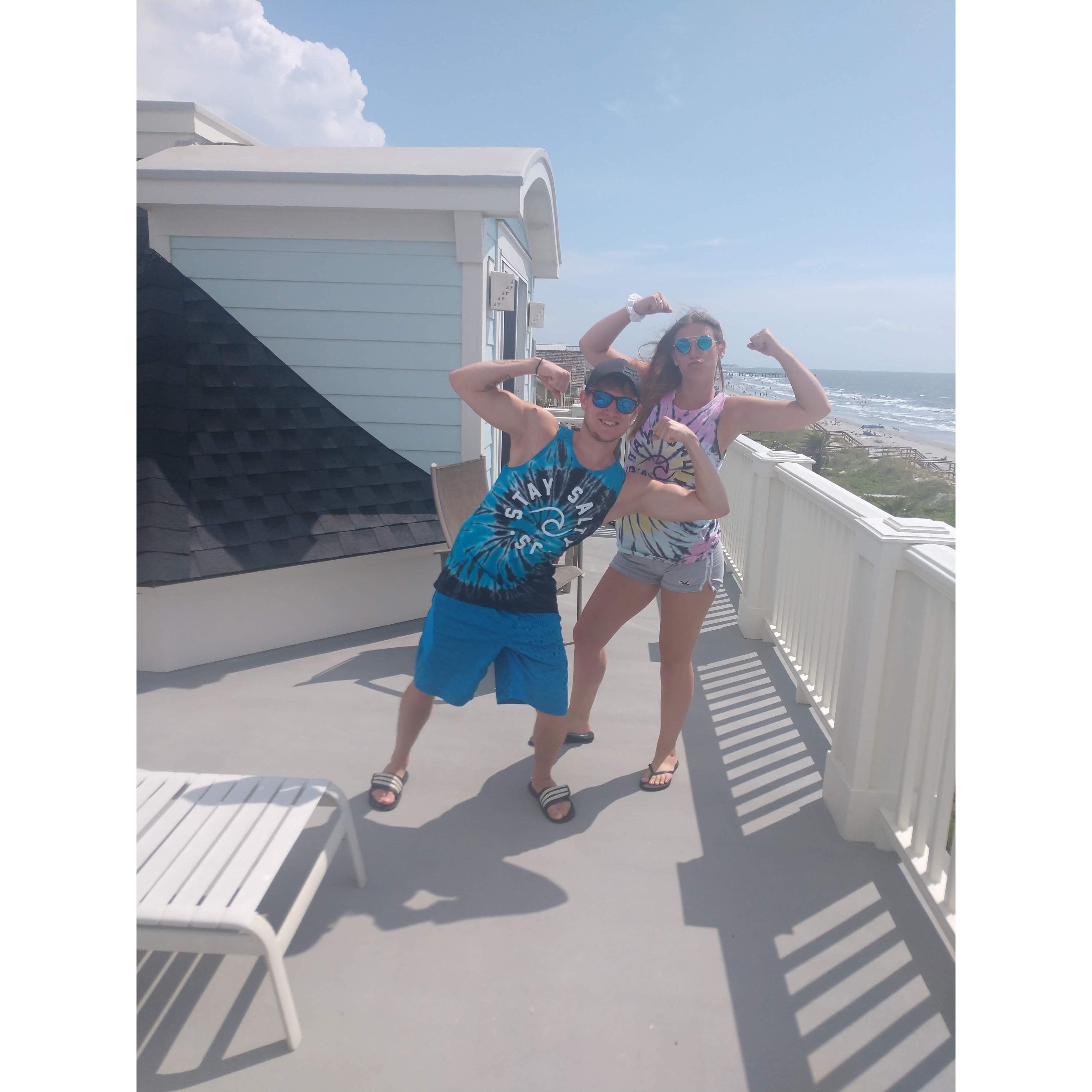 On our family vacation in Isle of Palms, South Carolina in 2020.