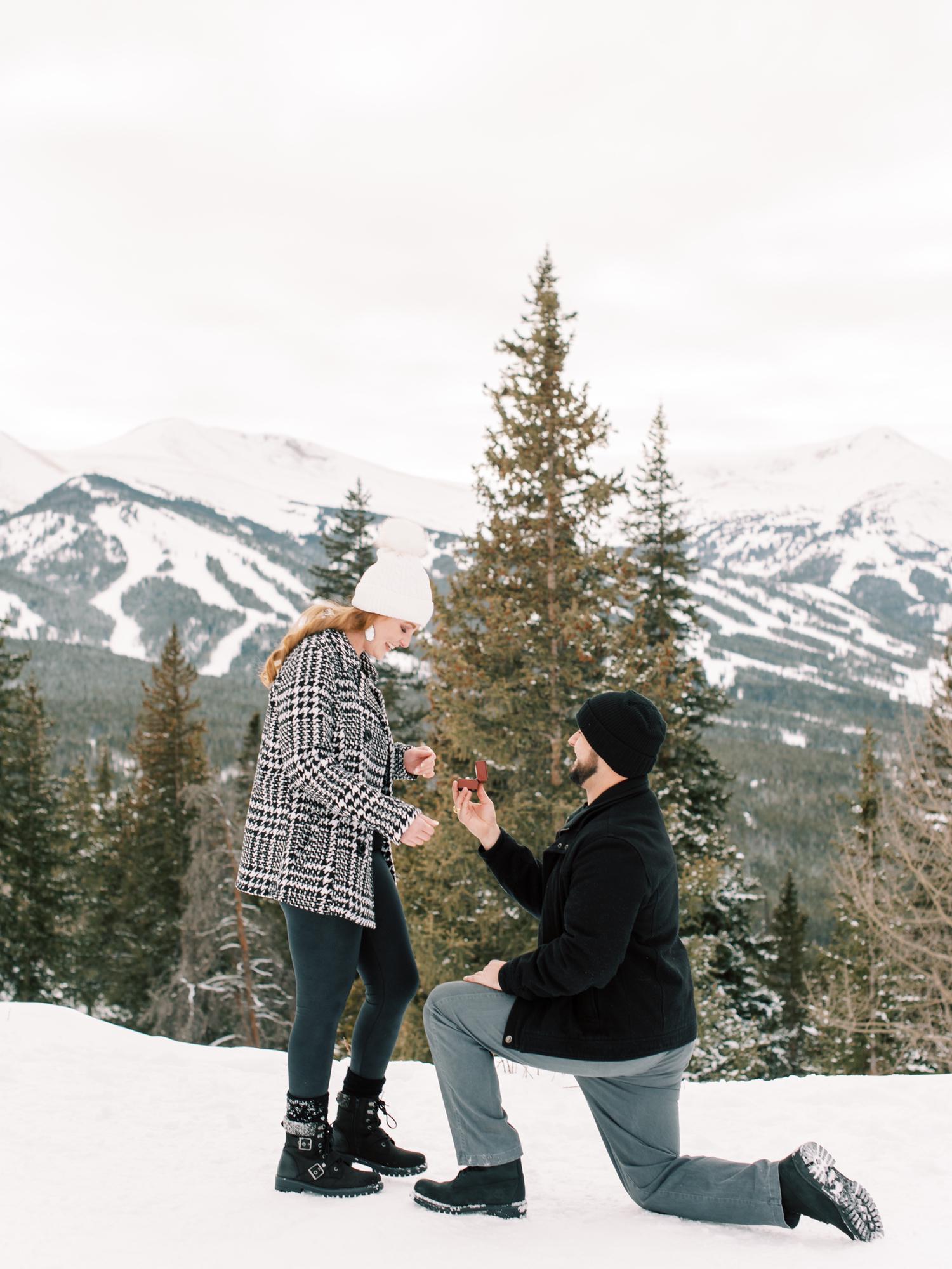 Dakota proposing in Breckenridge, CO New Years Eve 2020