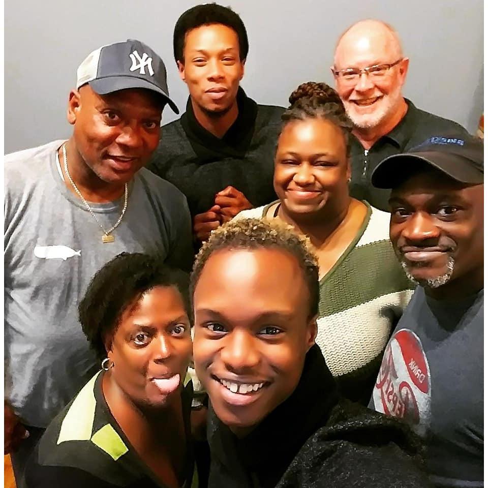 Best friend, bonus mom and bonus dads!