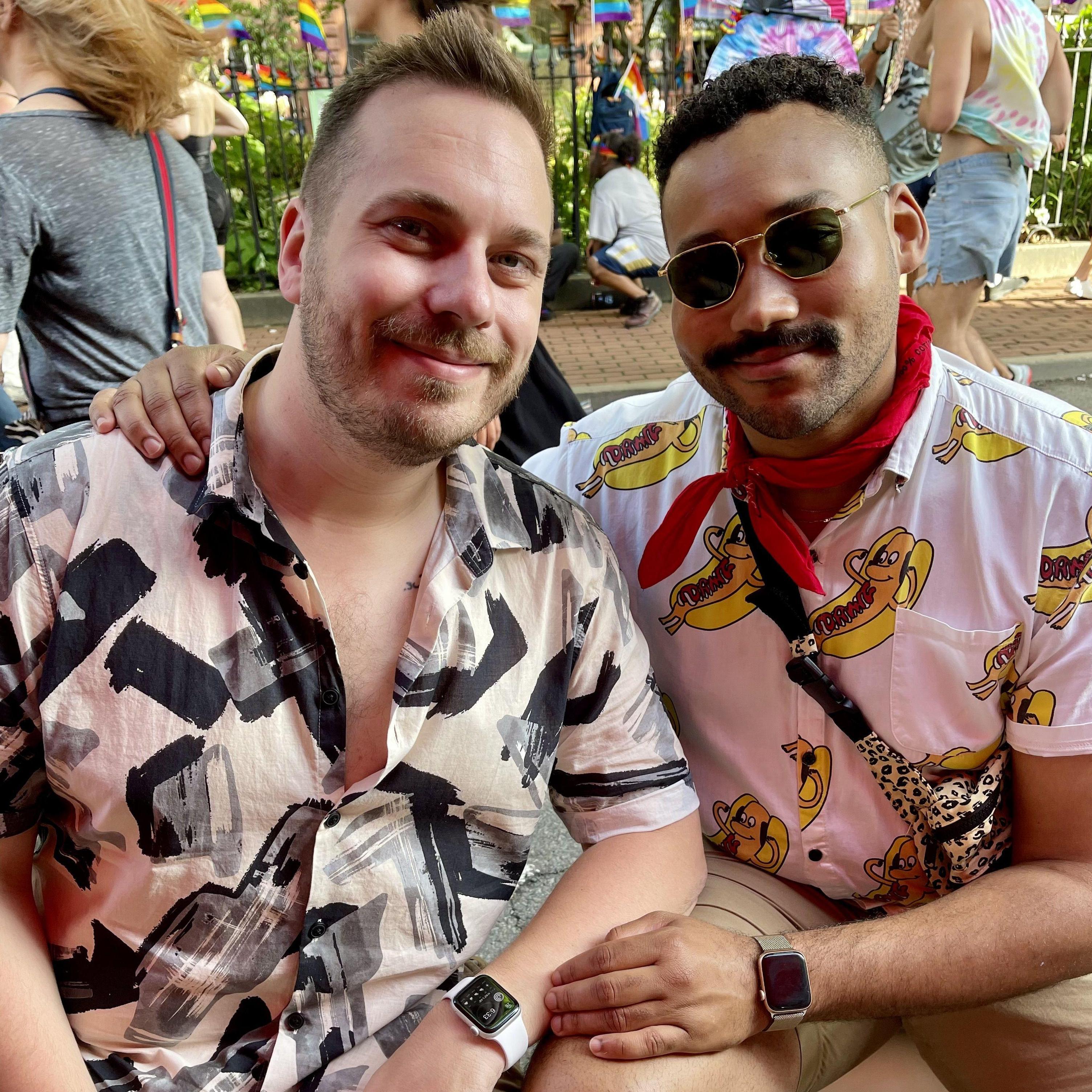 June 2021: Celebrating pride with friends.
