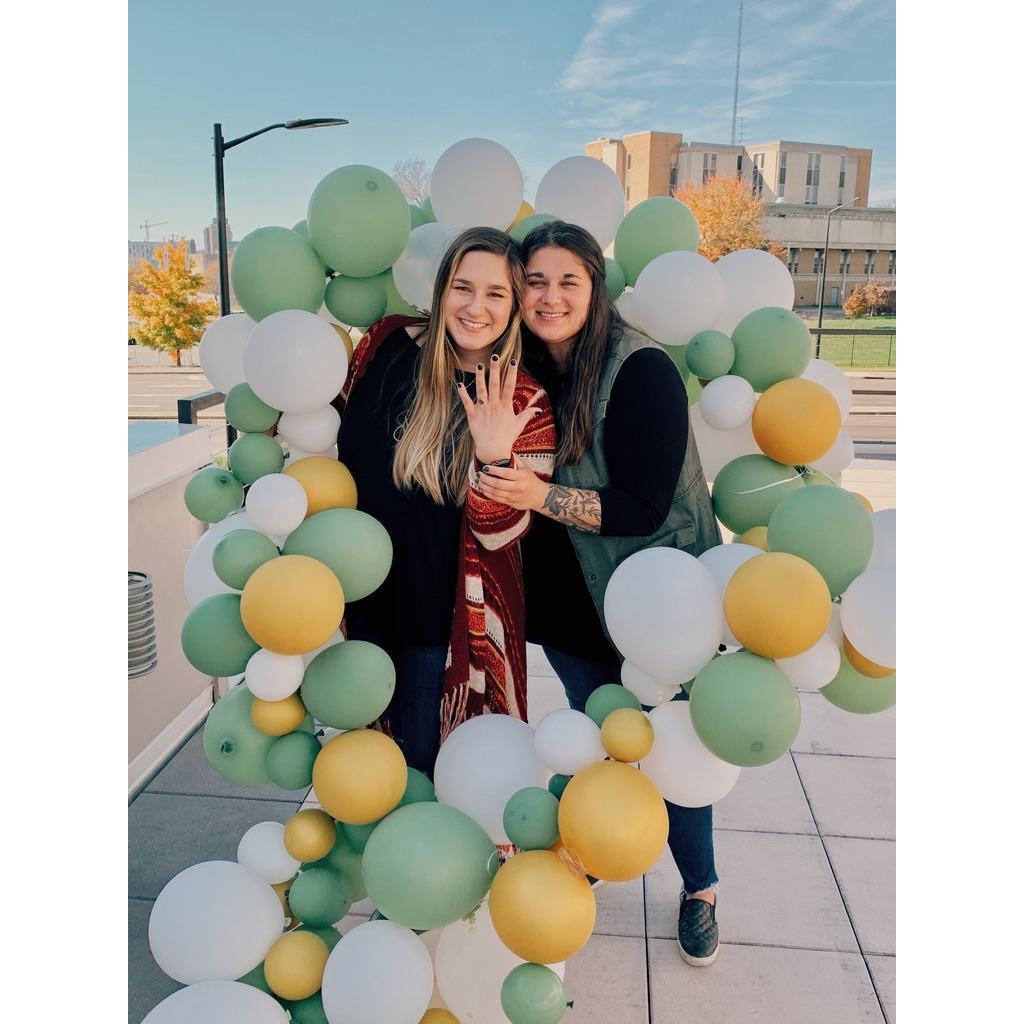 A photo from our engagement party!