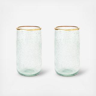 Seaside Rimmed Bubble Tumbler, Set of 2