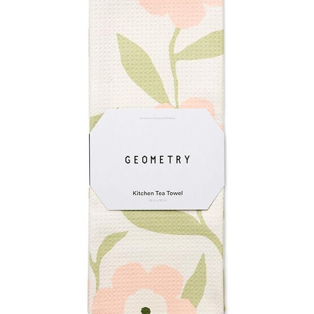 GEOMETRY Tea Towels – Spring & Summer Collection – Quick-Dry, Ultra-Absorbent, Reusable Microfiber Kitchen Towels for Drying & Cleaning - Meadowlight - 3 Pack