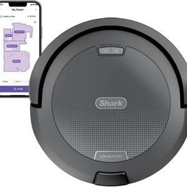 Shark - Navigator Robot Vacuum with SmartPath Navigation and Self-Cleaning Brushroll - Steel Grey