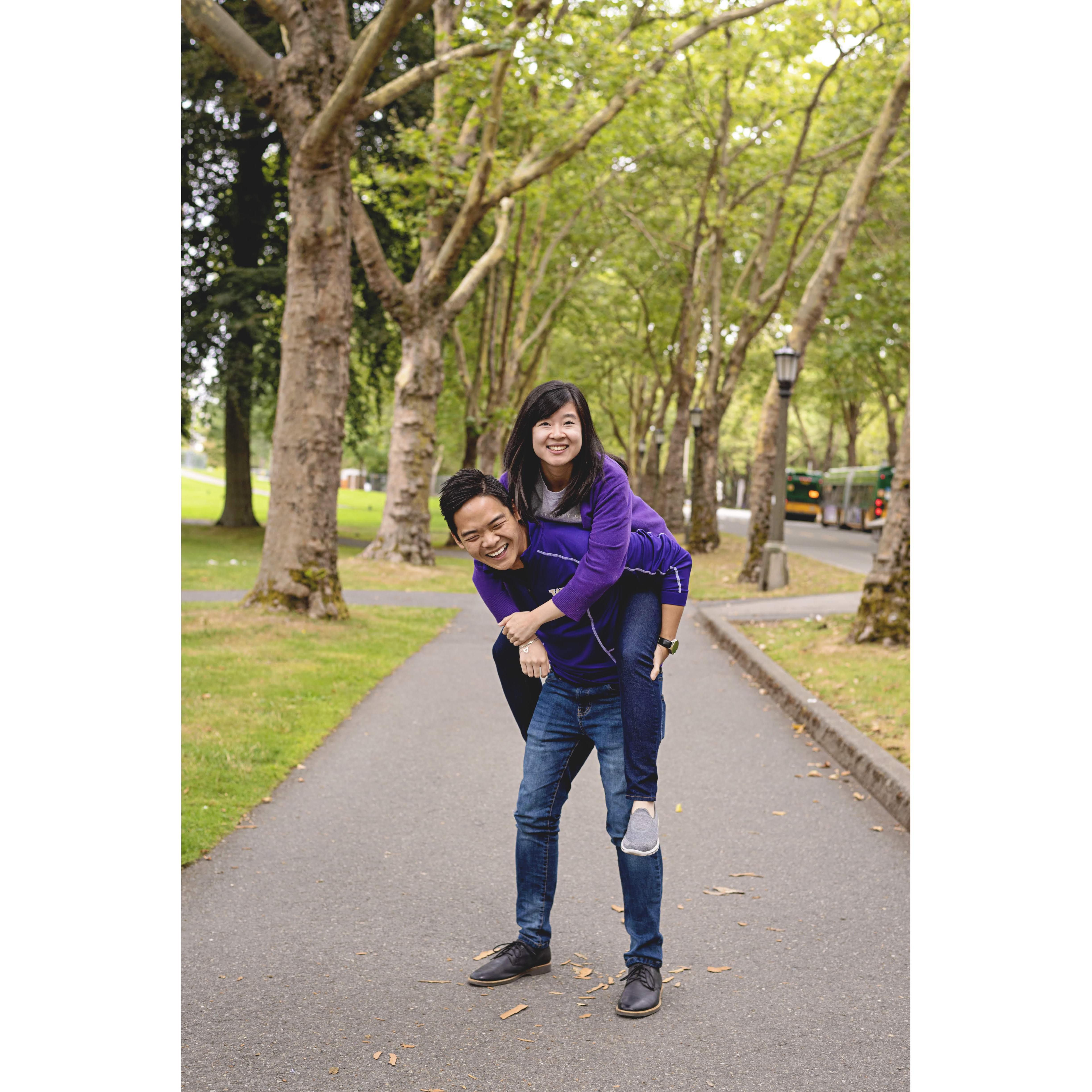 2019 - Now that we are both FINALLY done with schooling (?), we wanted to do a photo shoot to show off our love for UW.