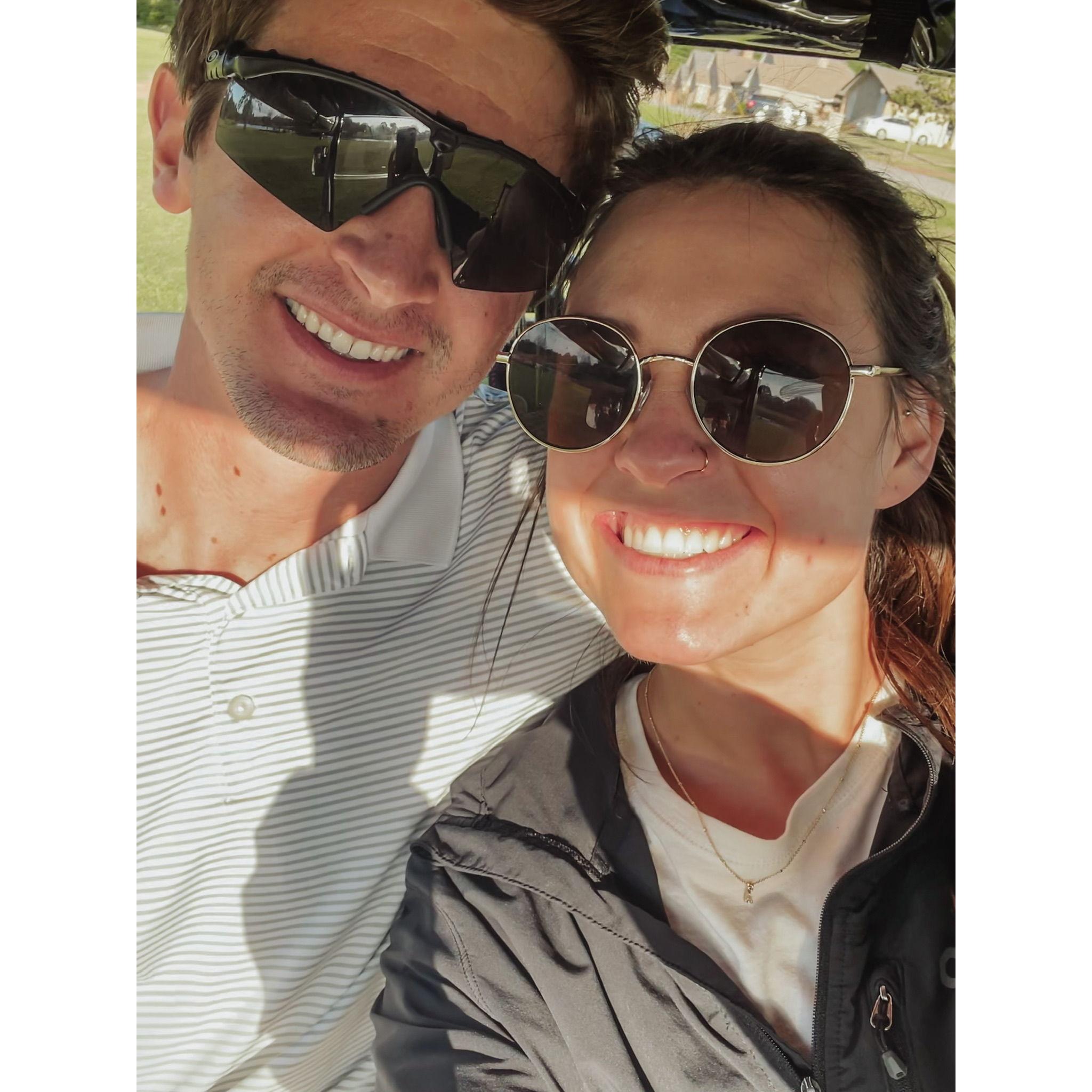 Lots of golf games during our dating season