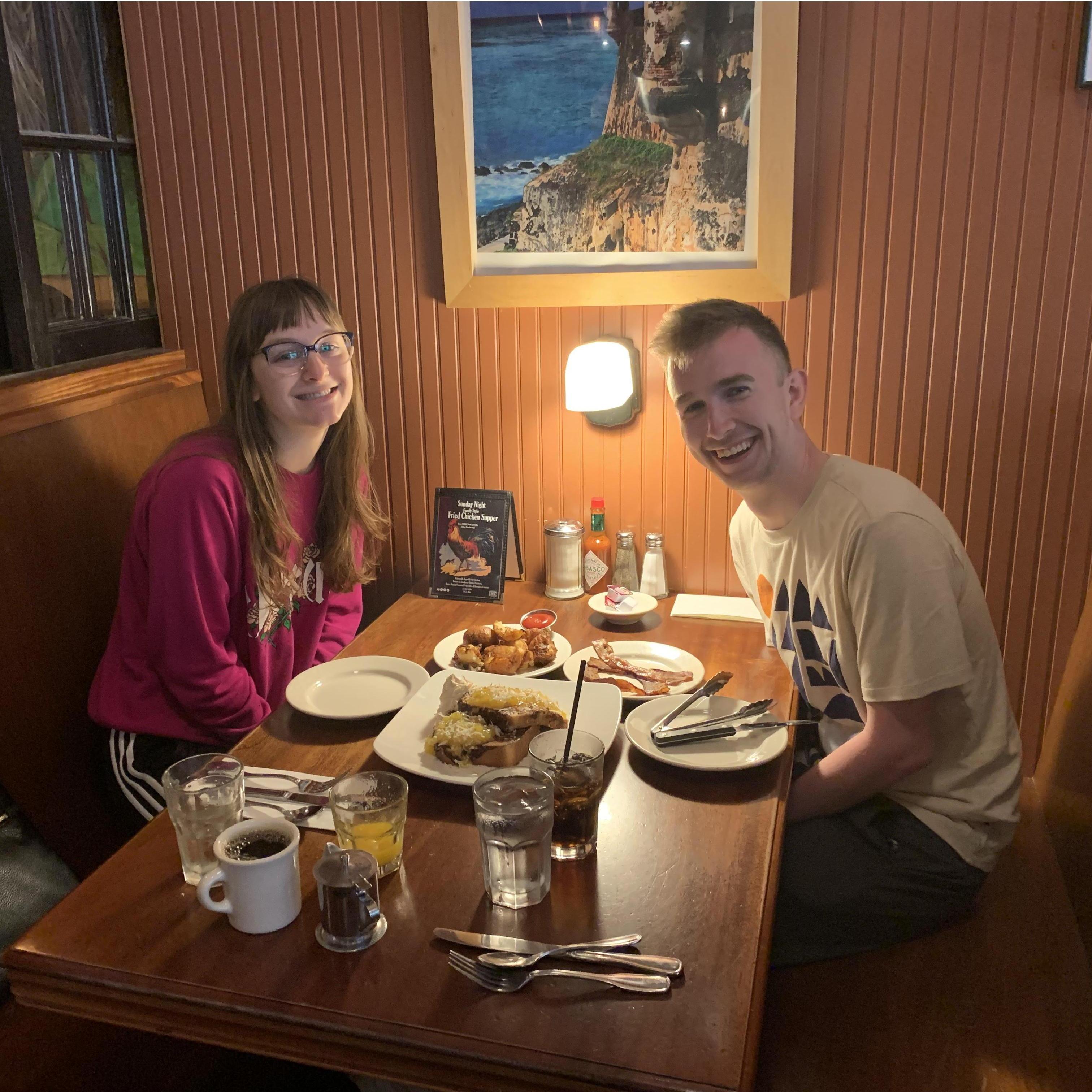 At one of our favorite spots, Endolynne Joe’s (2019).