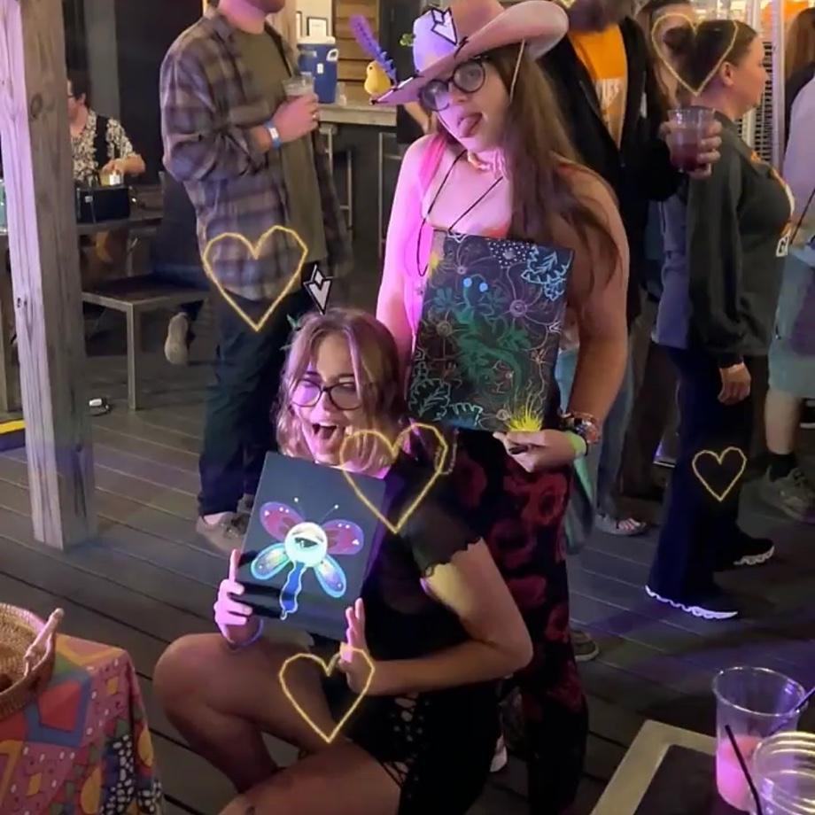 Abby and Ciearra exchanging art!!!
