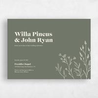 Green Wedding Invitation - Sylvan Landscape
