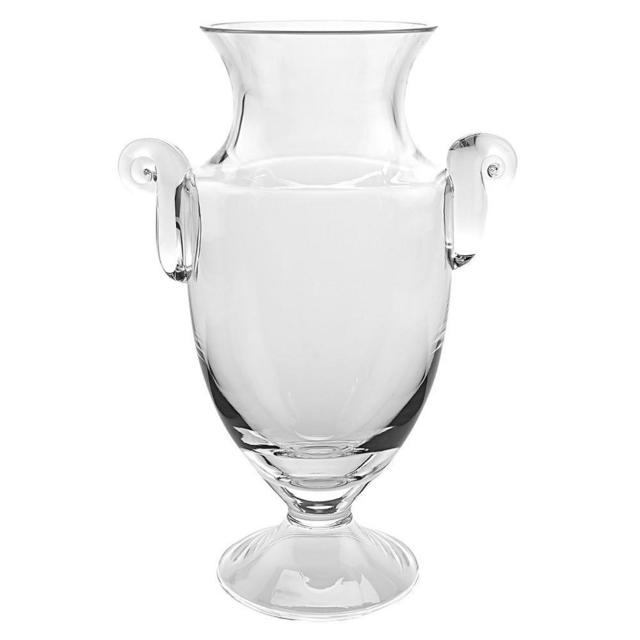 Badash Champion Crystal Flower Vase - 14" Tall Glass Vase in Unique Mouth-Blown Trophy/Urn Shape - Fine European Handcrafted Lead-Free Crystal Home Decor