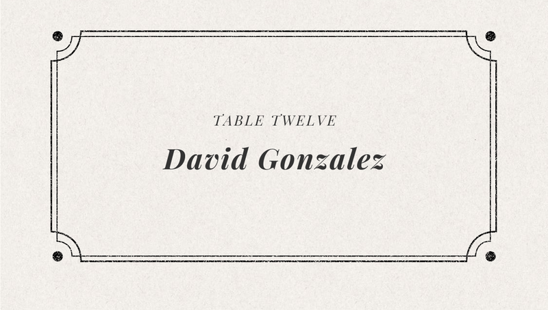 Chetumal | Deep Charcoal | Zola Wedding Place Cards