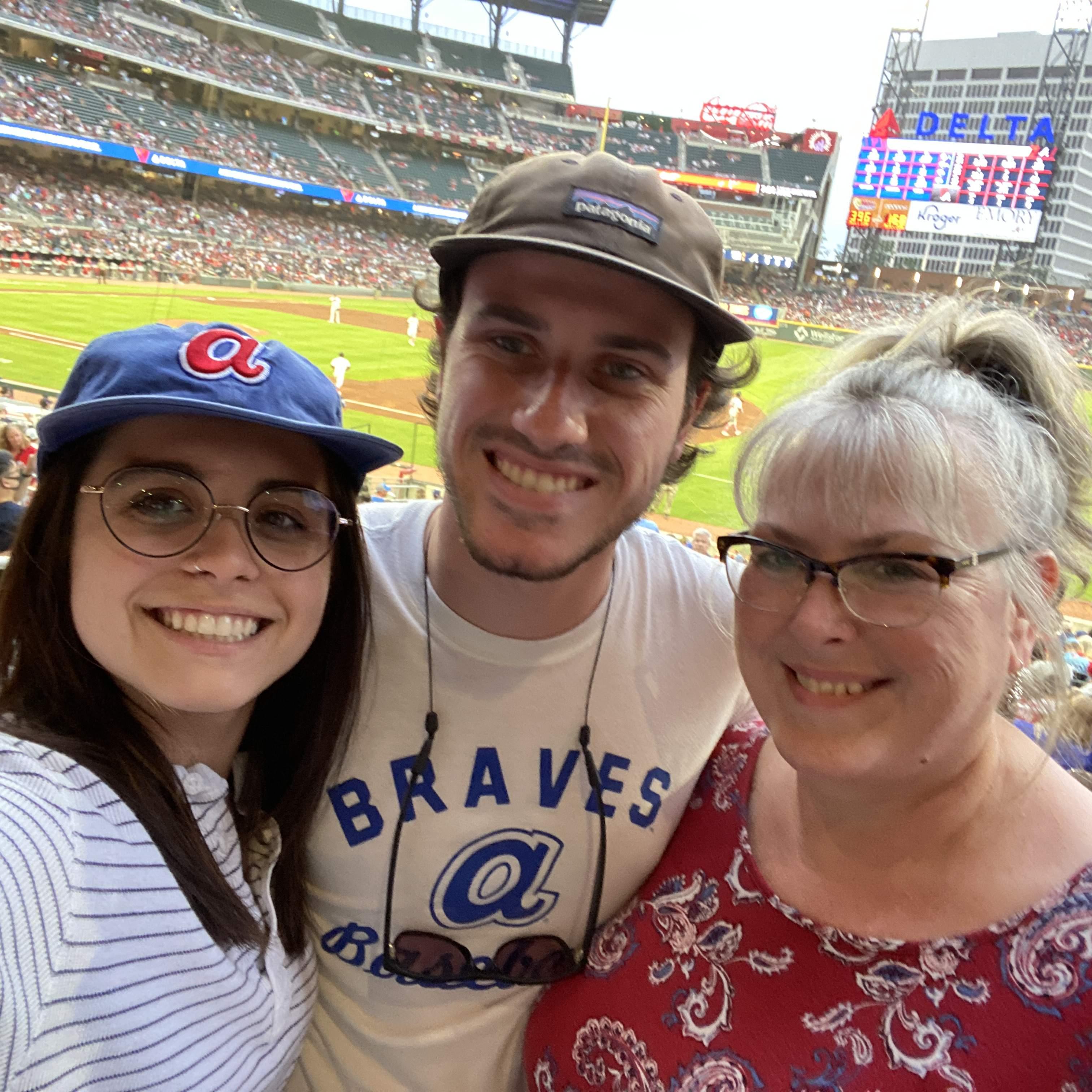 A sweet memory at a Braves game with Everetts mom, Andrea. A memory that we never knew would be so precious to us now.