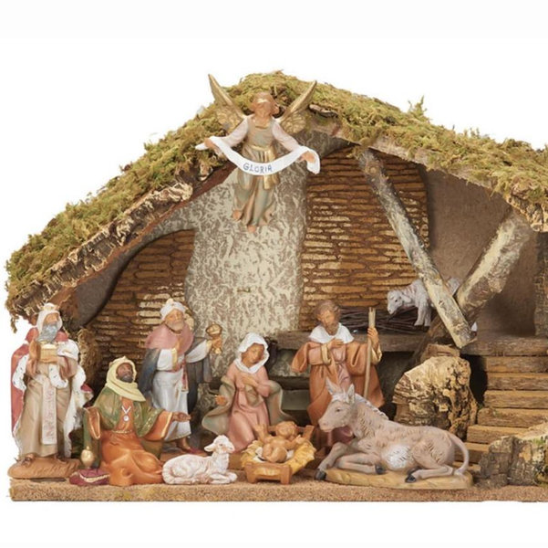 Fontanini - 11-piece Nativity Set with Stable (5'')