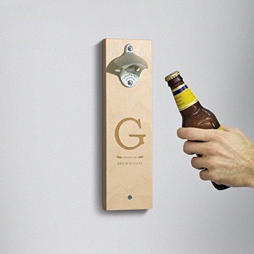 Personalized Wall Mounted Bottle Opener - Monogram Vintage // Gift for Him - Gift for Beer Lovers -Groomsman Gift