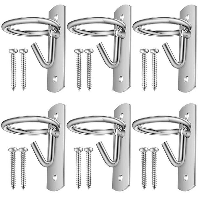 Dunzy 6 Pcs Equestrian Bucket Hook Hangers Metal Bucket Hooks for Horse Water Bucket Feed Bucket Barn Farmhouse Supplies