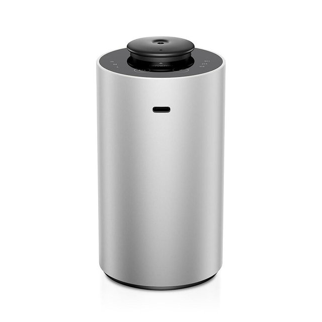 Airversa Waterless Essential Oil Diffuser for Home Aromatherapy Scent Diffusers with 3 Countdown Timer Settings or Timer-Off, 3 Mist Levels for Car Room Studio Office, ANX Premium Metal Silver