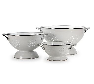 Golden Rabbit Enamel Colanders - Set of 3