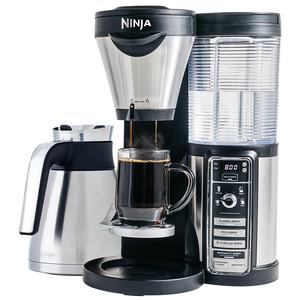Ninja Coffee Maker for Hot/Iced Coffee with 4 Brew Sizes, Programmable Auto-iQ, Milk Frother, 43oz Stainless Carafe, Tumbler and 100 Recipes (CF085Z)