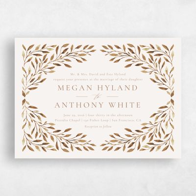 Brown Wedding Invitation - Thornton Landscape
