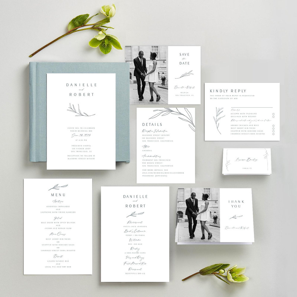 Avila Classic | White | Zola Wedding Invitations