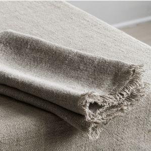 RW GUILD FRINGE WASHED LINEN NAPKIN / NATURAL – Set of 2