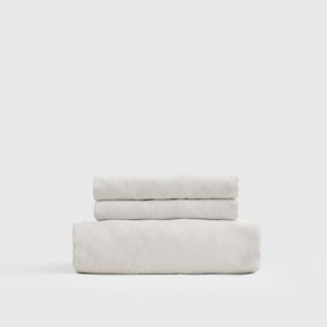 European Linen Fitted Sheet Set in Sand