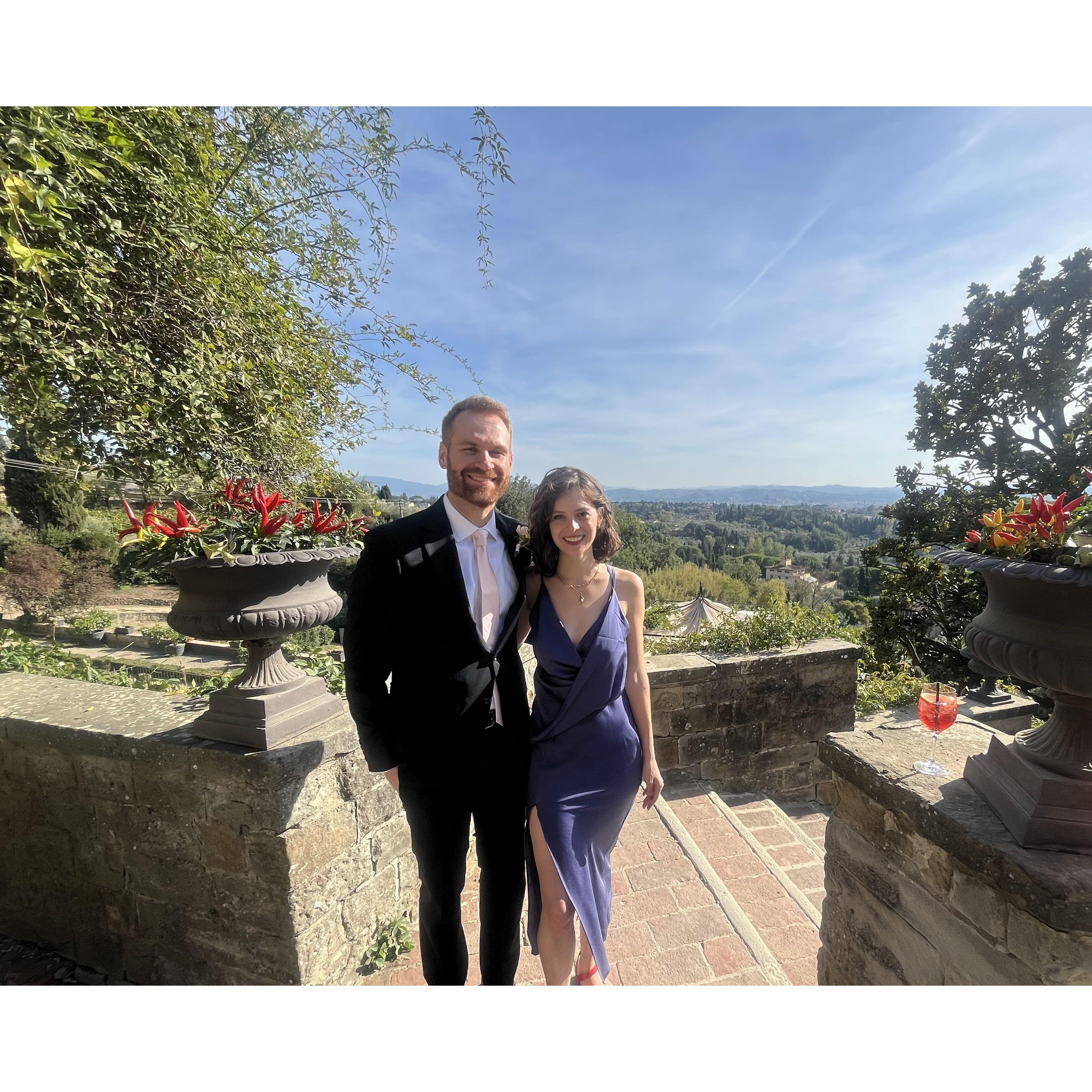 Hiding a Broken Foot While Celebrating Morgan and Alexis, Florence, Italy (c. 2023)