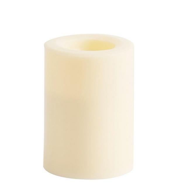 Standard Flameless Outdoor Pillar Candle, Ivory - 3.25 x 4.5