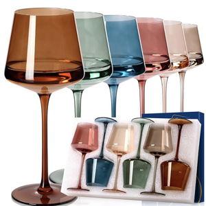 Colored Wine Glasses - Set of 6 Multicolor