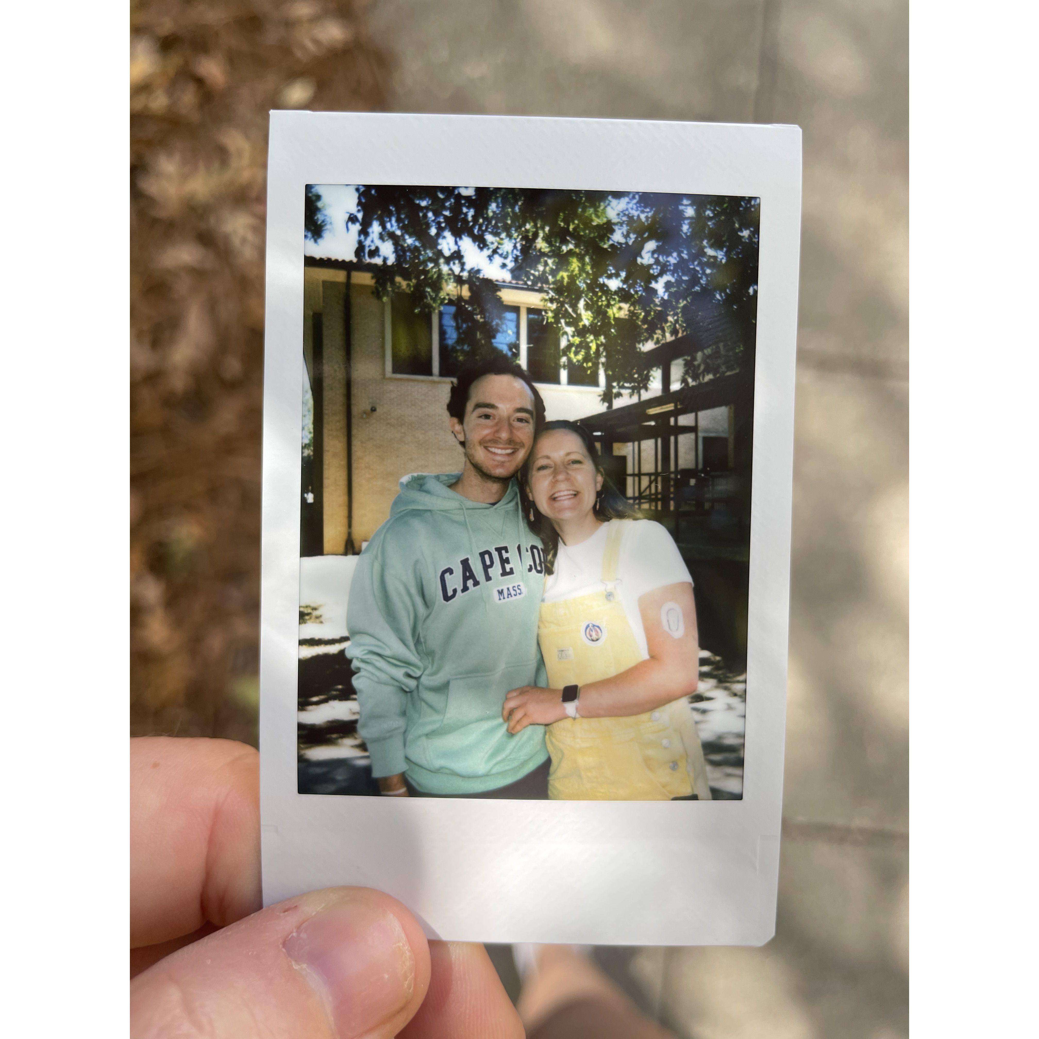 October 2023: Allie and Jake's first eclipse (and Election Day - Jake always works Election Day and Allie bikes to LSU to eat some kind of fruit and PB sandwich together)