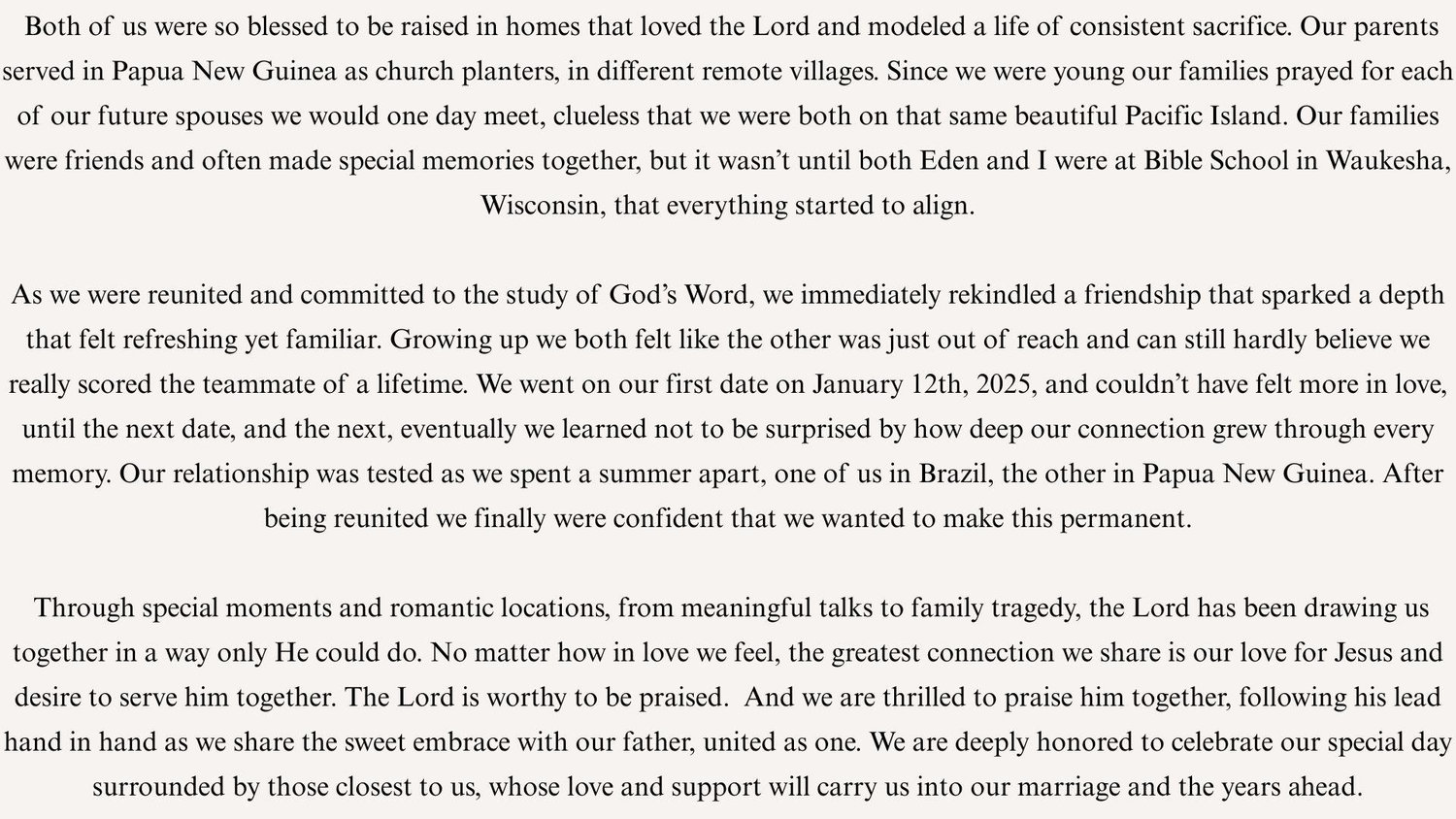The Wedding Website of Eden Williamson and Zachary Smith
