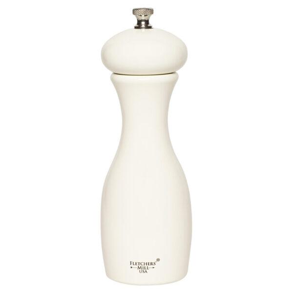 7″ Marsala Salt Mill in White