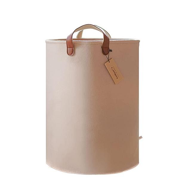 Large Laundry Hamper for Dirty Clothes, Cloths & Towels | Tall, Big Basket for Extra Loads | XL Size, Sturdy, Collapsible, Portable & Waterproof | Cute, Modern | Kids, Nursery, Girls, Baby