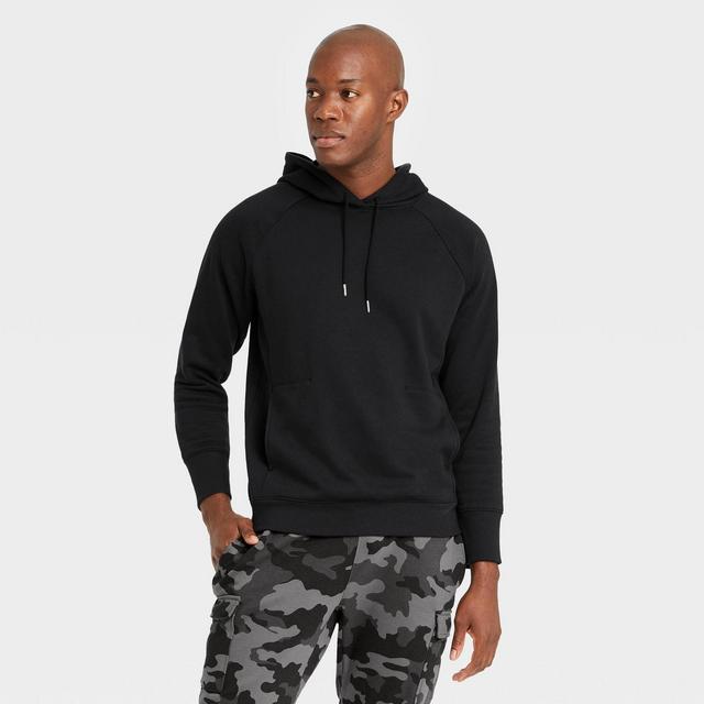 Men's Cotton Fleece Pullover Hoodie - All in Motion™ Black L