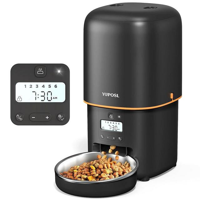 Yuposl Automatic Dog Feeders - 16cup/135oz for Pets, Automatic Cat Feeders with Over 180-day Battery Life, Timed Automatic Pet Feeder 1-6 Meals Control, Cat Feeder Food Dispenser Freshness Dry Food