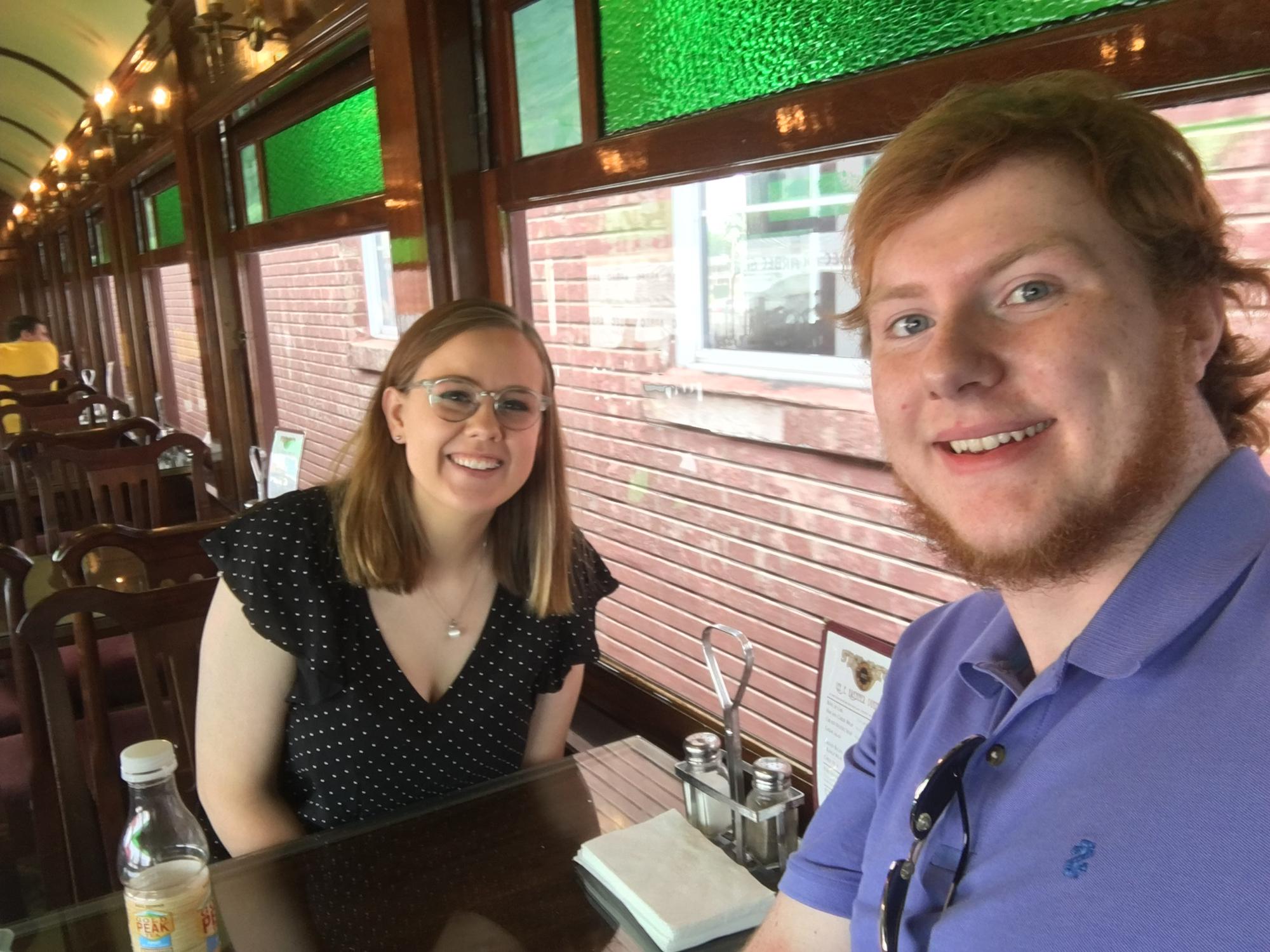 We enjoyed our first train ride together in the Strasburg Railroad dining car! June 1, 2019