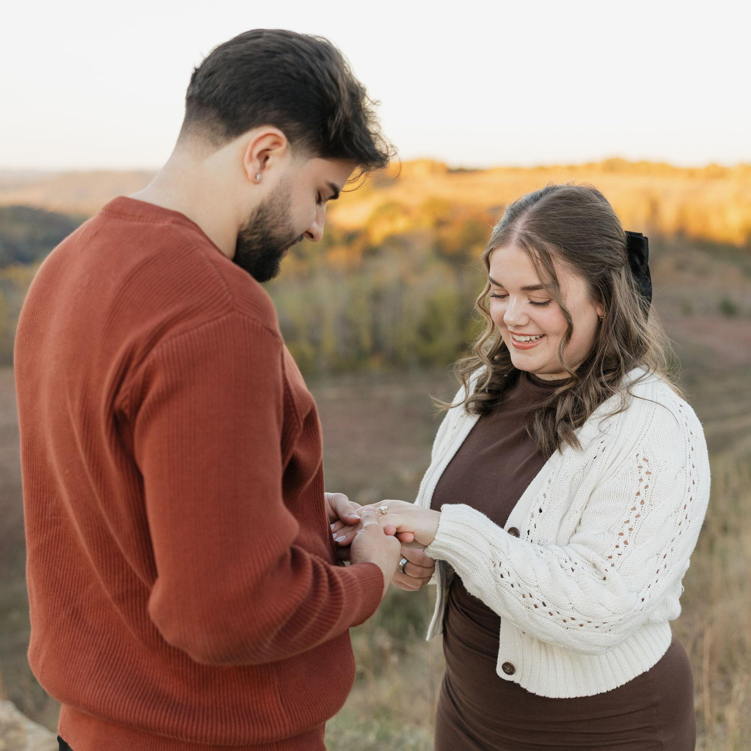 Putting the ring on after I said "I do"