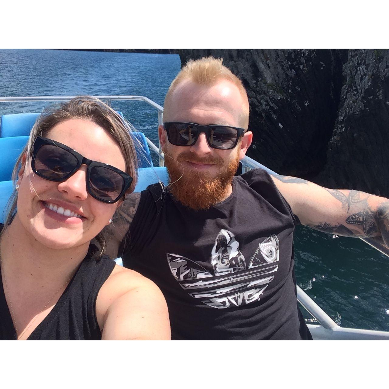 Our first trip away, Bay of Islands dolphin viewing experience, October 2016.