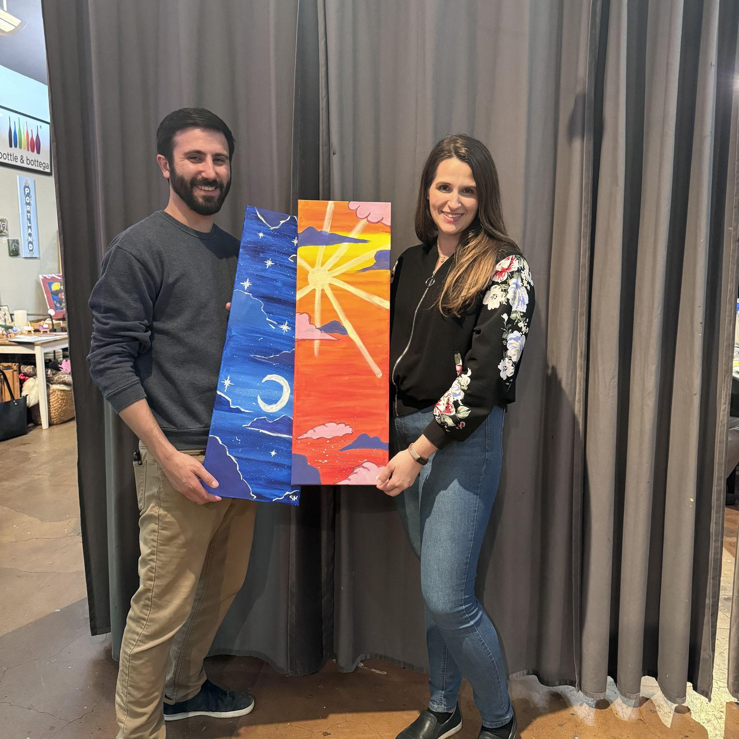 One year anniversary meant we had to do another paint & sip.