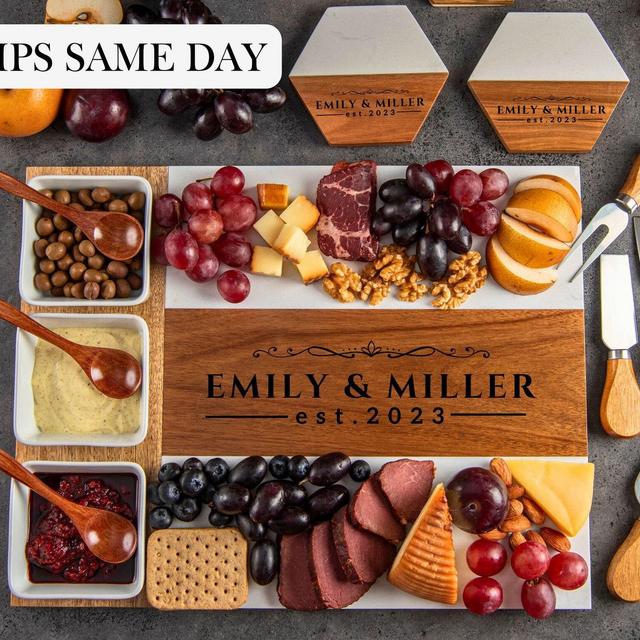 Personalized Charcuterie Board, Cutting Board, Hostess Gift for Couple, Home Gift, Wedding Gift, Housewarming Gift, Unique New Home Gift A2