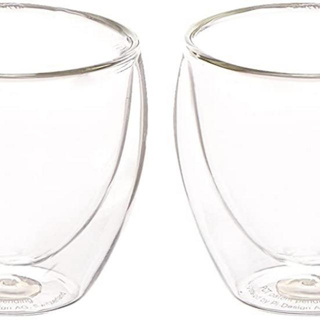 Bodum Pavina Glass, Double-Wall Insulated Glass, Clear, 2.5 Ounce, .08 Liter Each (Set of 2)