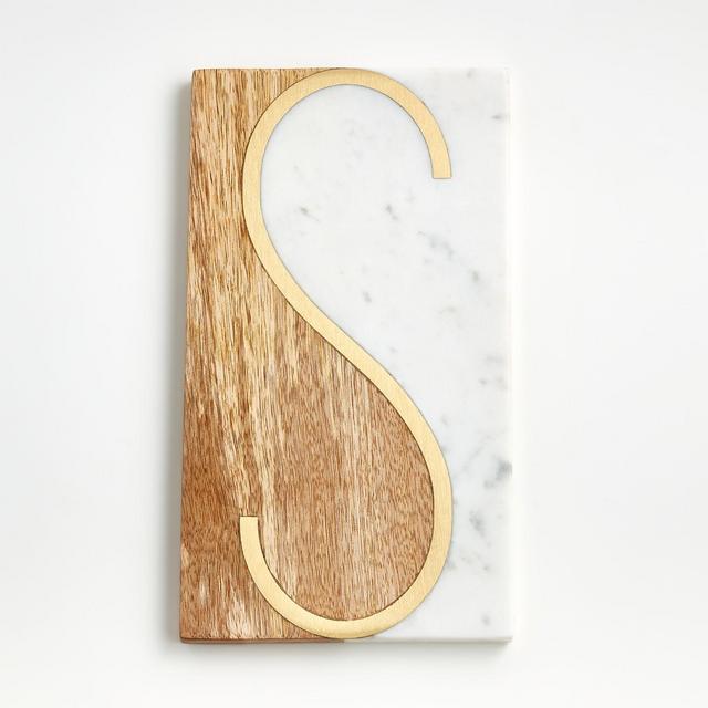 "S" Monogrammed Serving Board.