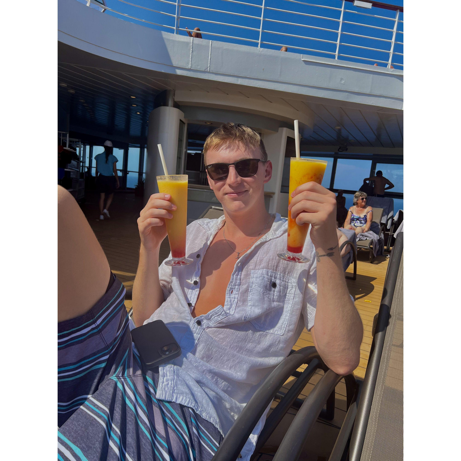 Taking advantage of the cruise drink package!!