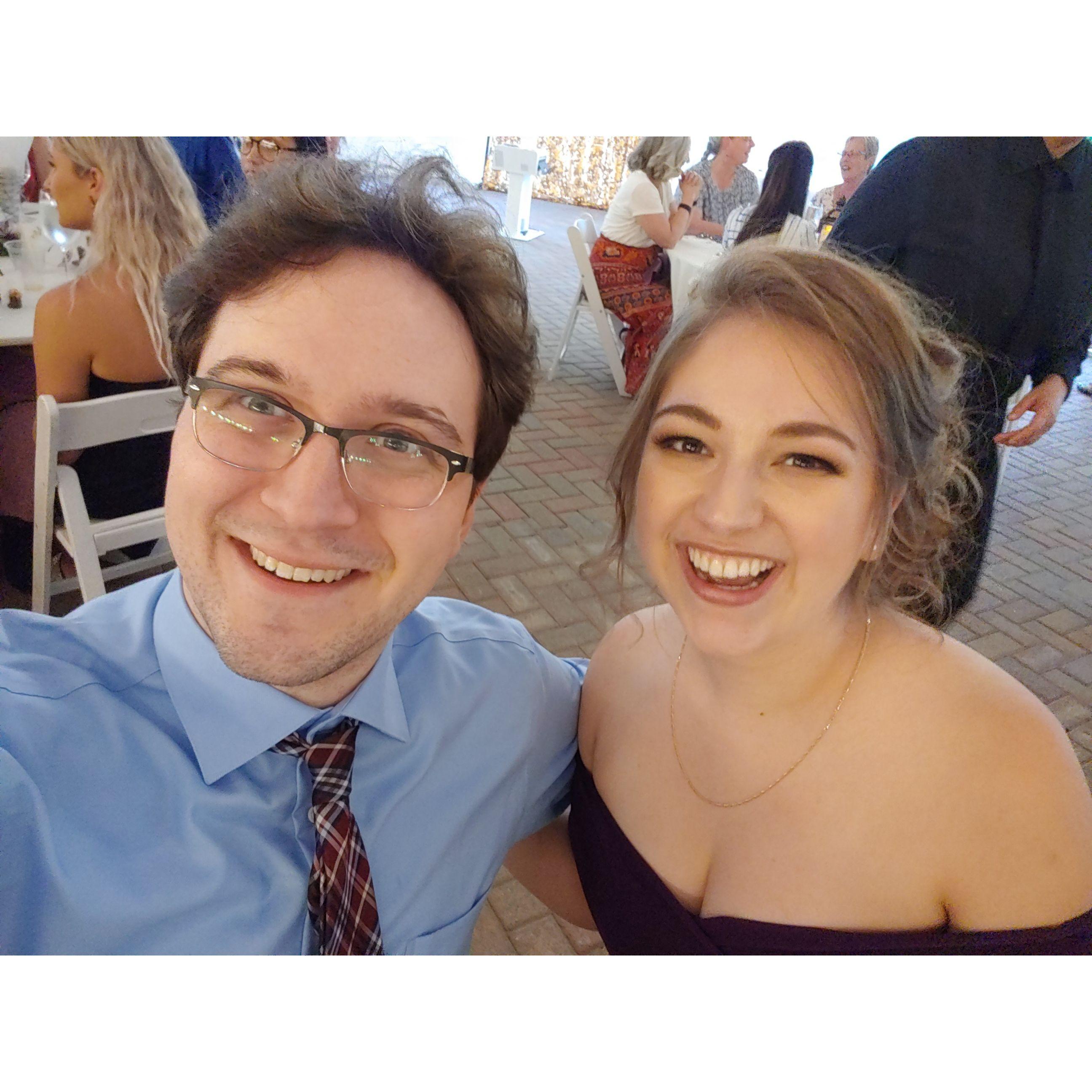 Look at us all FANCY at a wedding!
